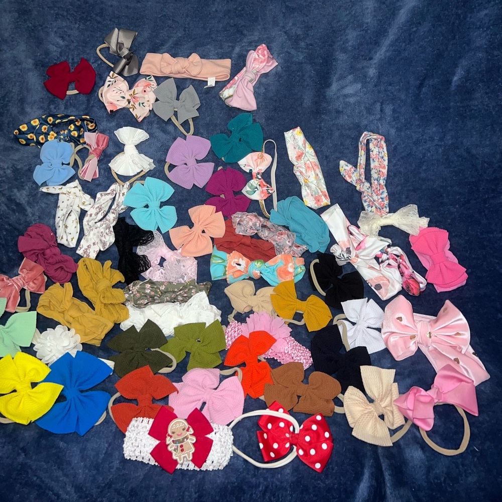 57 Colorful Bows on Headbands